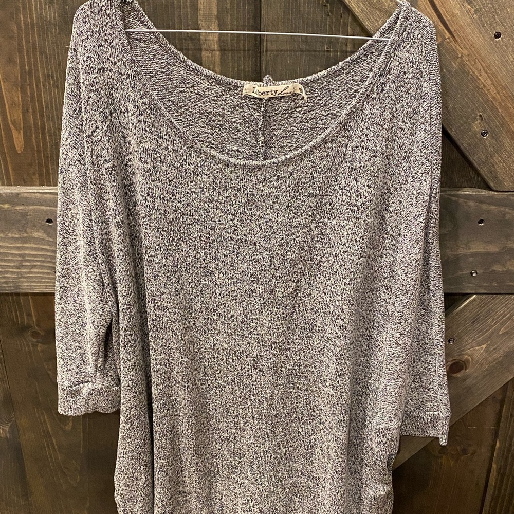 Liberty Love Charcoal Long Sleeve Top